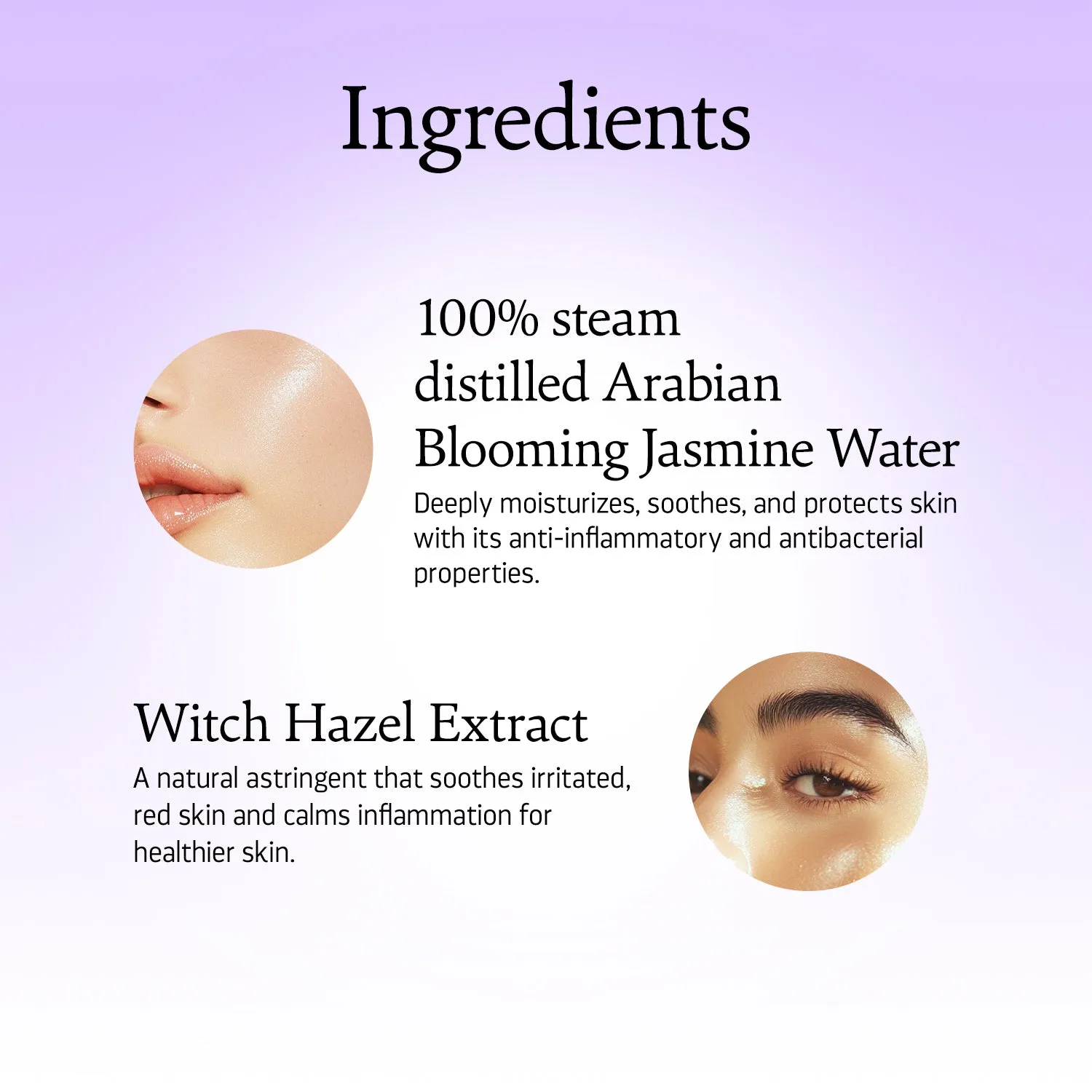 Arabian Blooming Jasmine Witch Hazel Facial Toning Mist | For Dry Skin