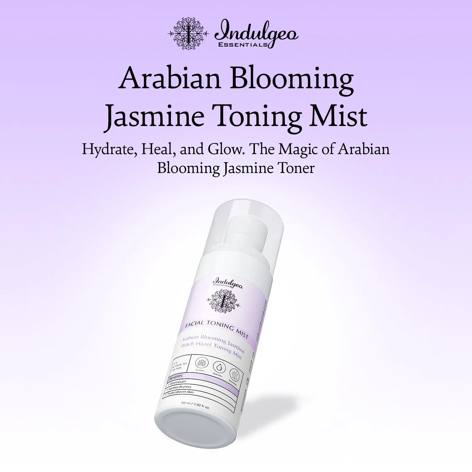 Arabian Blooming Jasmine Witch Hazel Facial Toning Mist | For Dry Skin