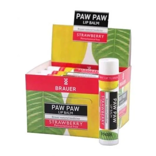 Brauer Natural Medicine Paw Paw Lip Balm Strawberry 5g