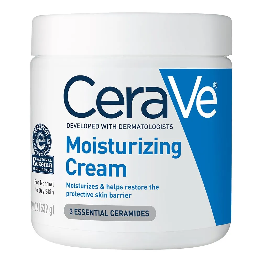 Cerave Moisturizing Cream, Face Body Moisturizer, Normal to Dry Skin, 8 Fl Oz