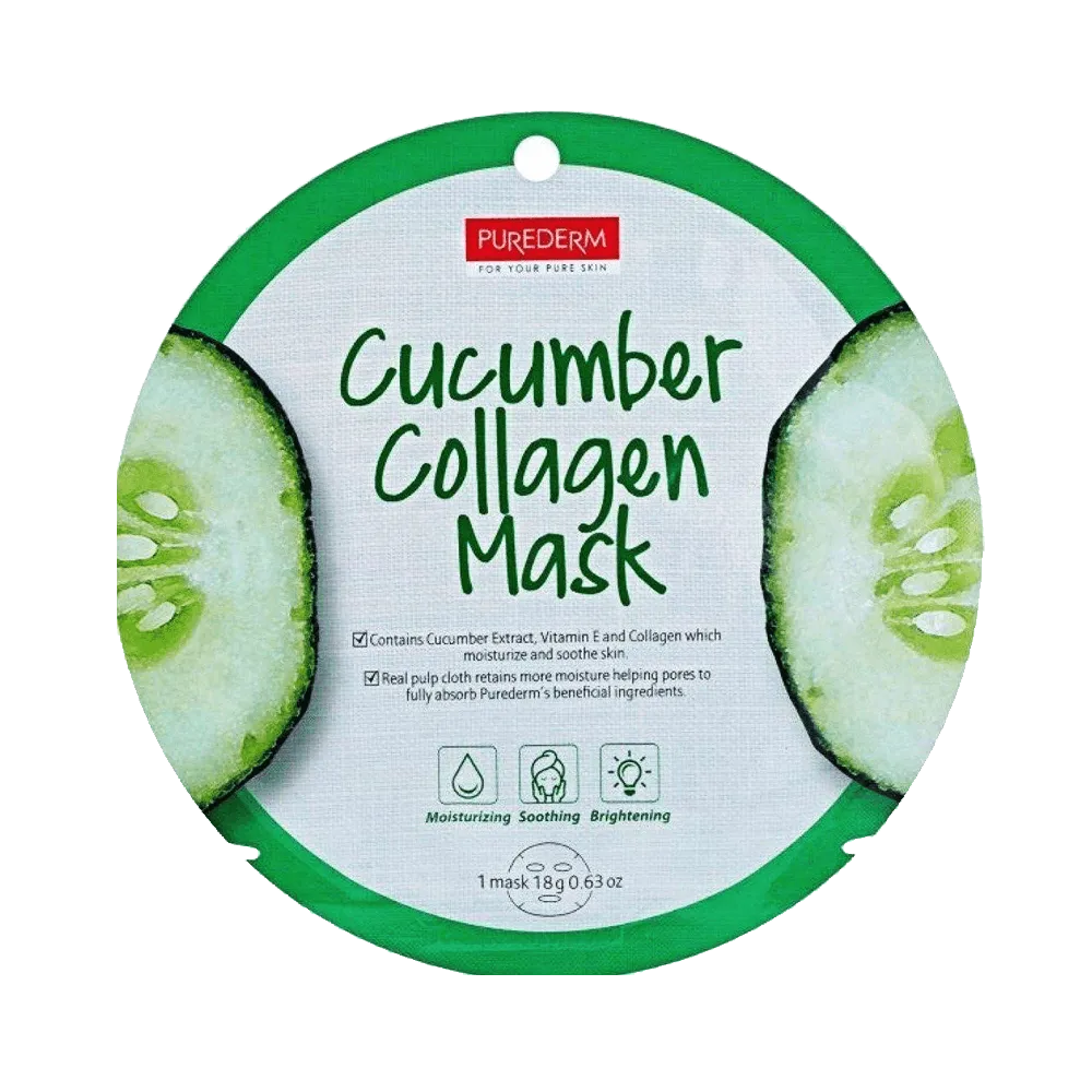 Purederm Collagen Mask – Cucumber 1 Mask 18g