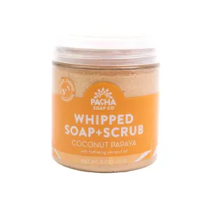 Shower Whip - COCONUT PAPAYA WHIPPED SOAP   SCRUB - Pacha Soap