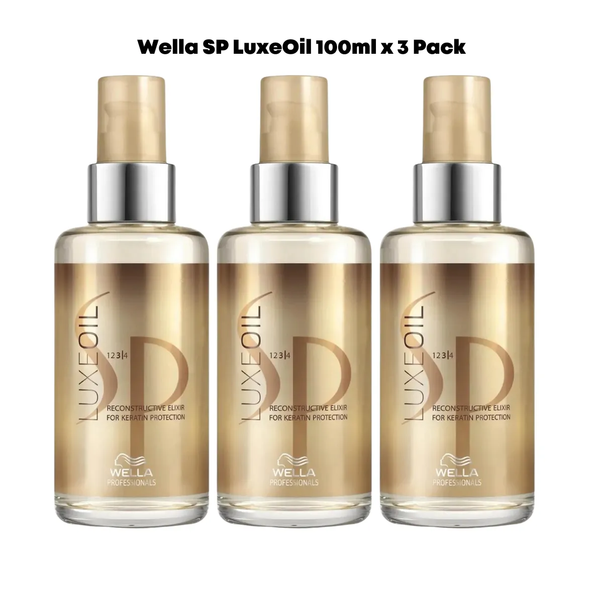 Wella SP LuxeOil Reconstructive Elixir 100ml x 3 Pack